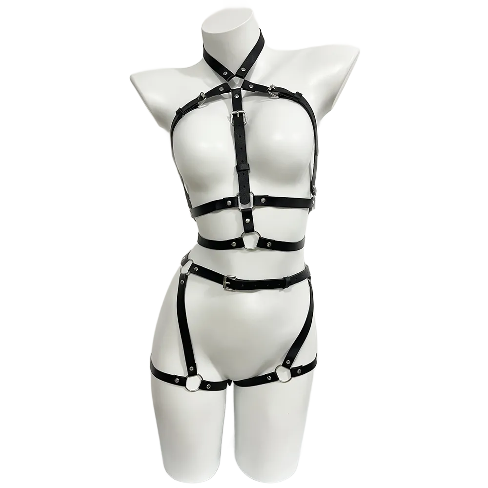 Garter Belt Set - Tali Kekang untuk Wanita Kaki Kulit