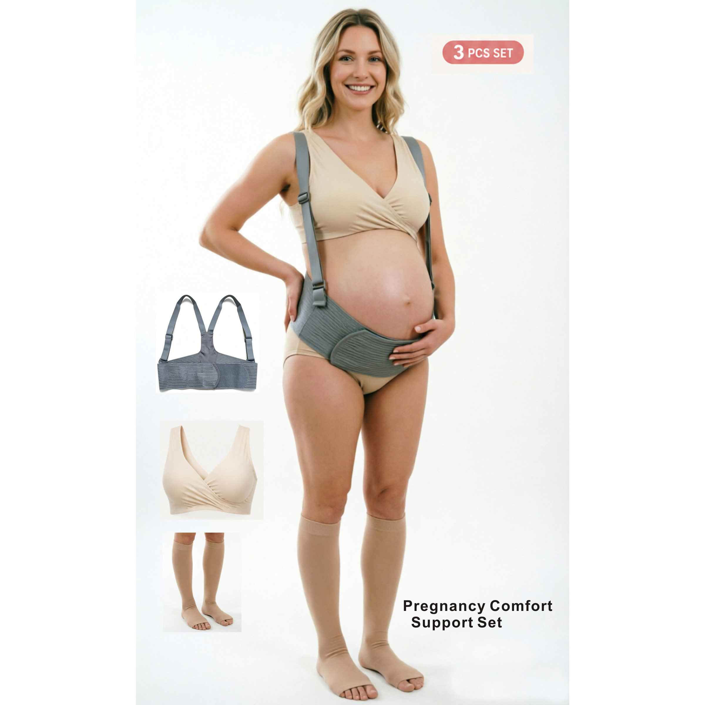 Nursing Bra Sleep - Set Perlengkapan Ibu Hamil 3-in-1: Sabuk