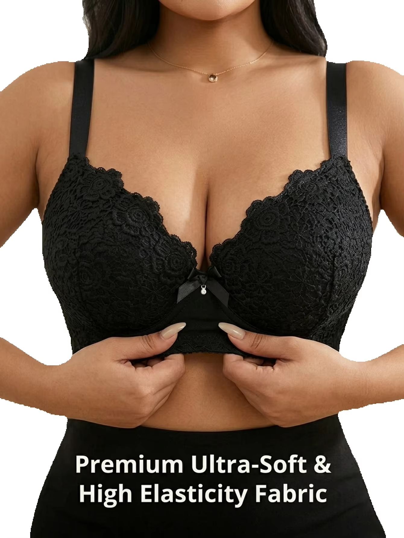 Push Up Bra Padded - BH Wanita Plus Size Floral Push