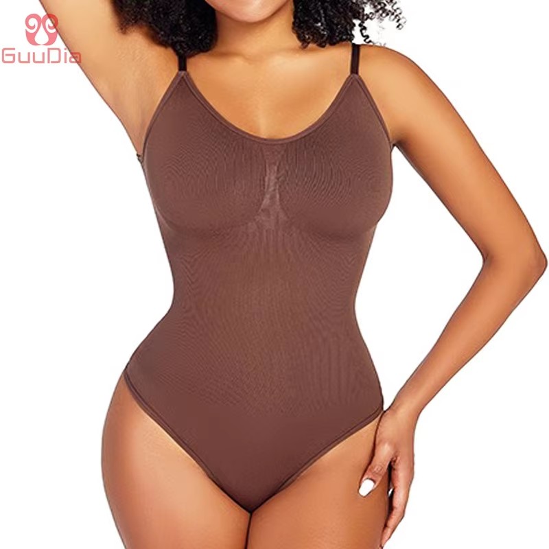 Shapewear Bodysuit Firm - GUUDIA Bodysuit Spandex tali pembentuk tubuh,