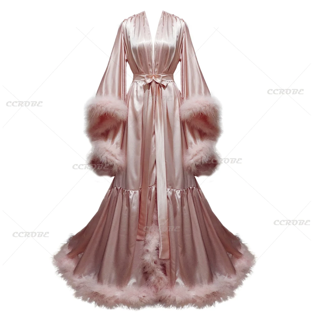 Robe Silk Women - Jubah mandi kustom untuk wanita Lengan