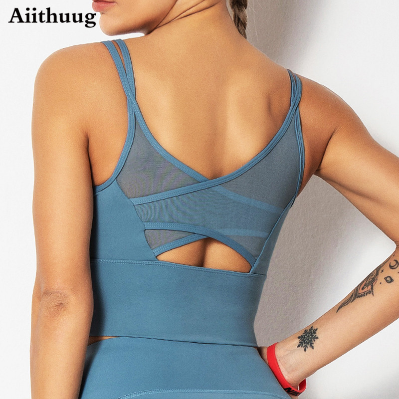 Sports Bra High Impact - Aiithuug Bra Yoga Kemeja Kebugaran Atasan