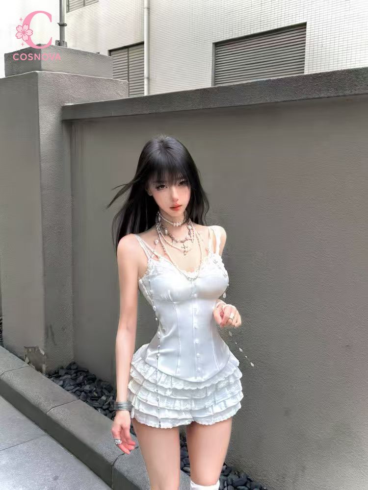 Cami Top Lace - Set Korset Renda Coquette 2 Potong