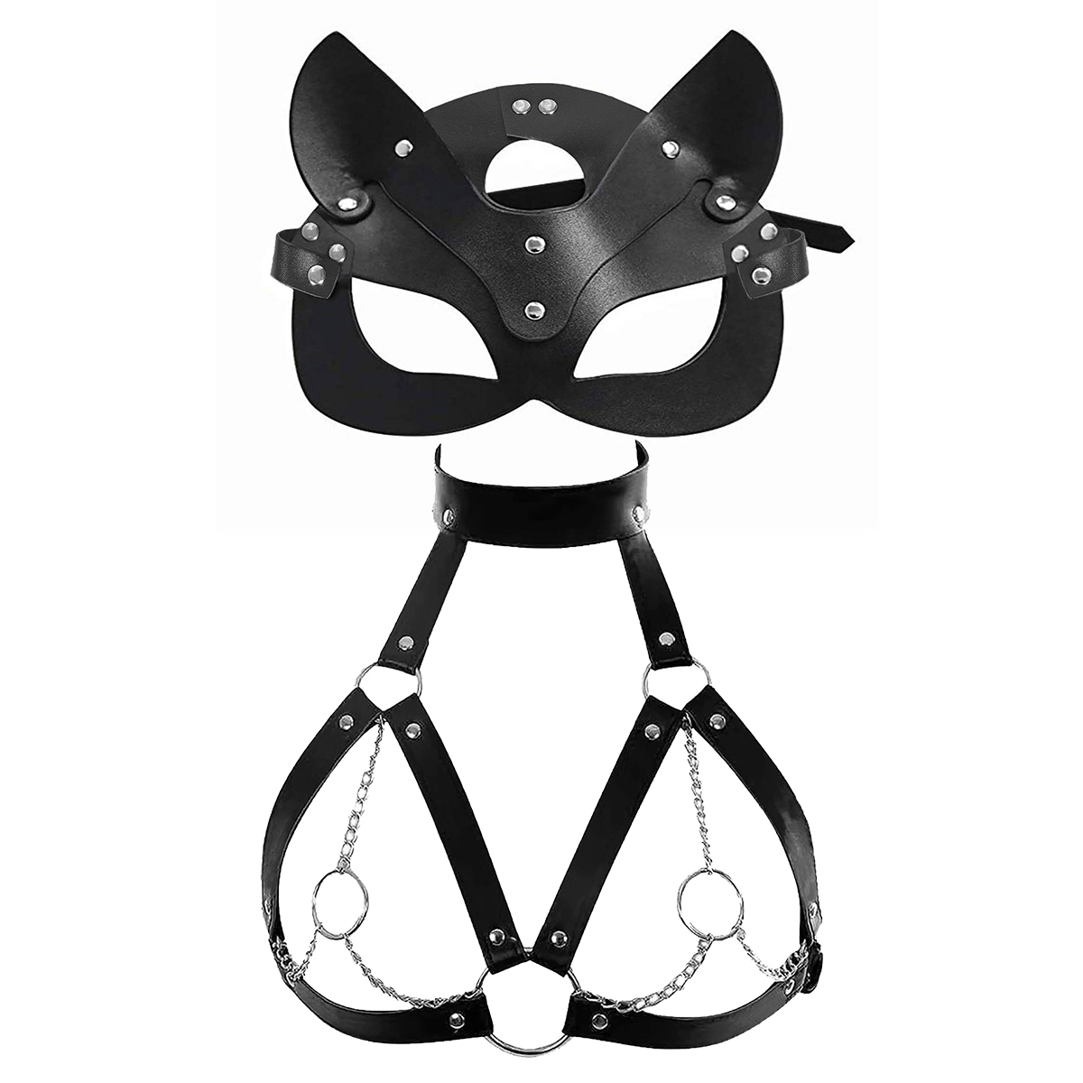 Garter Belt Set - Masker Seksi Wanita Penutup Mata Cosplay