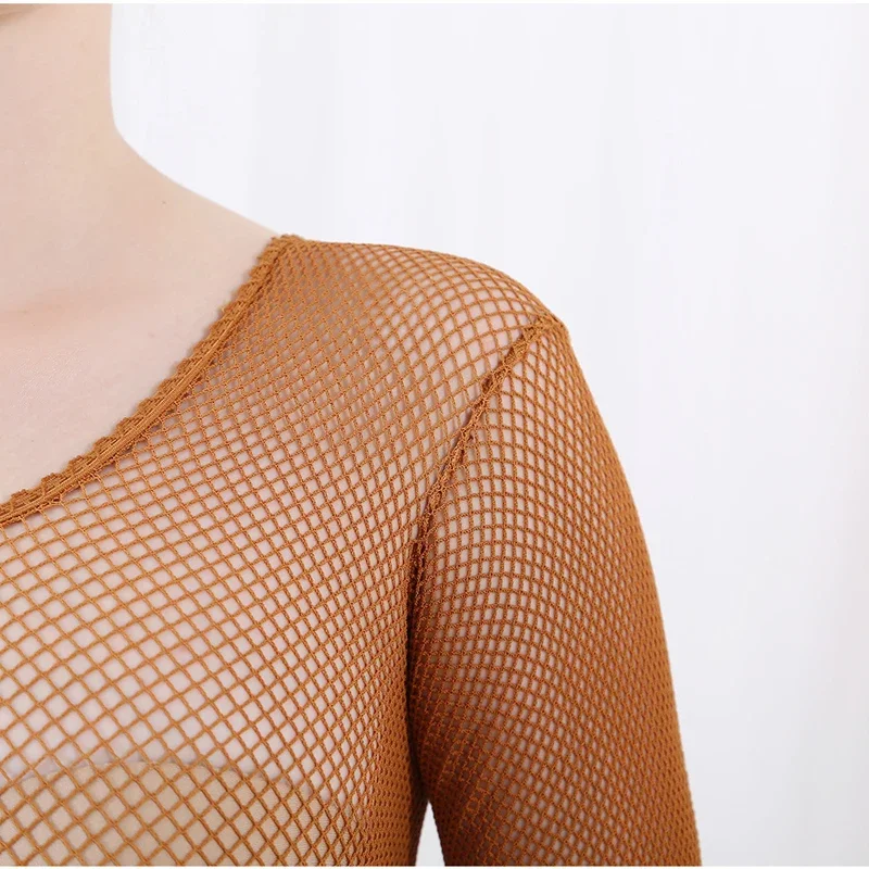 Bodystocking Fishnet - Jumpsuit Tari Latin Full Body dengan