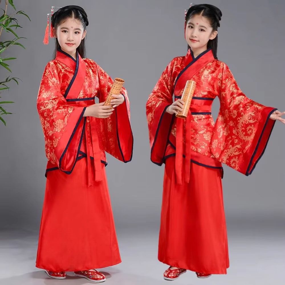 Kostum Kuno Anak-anak Etnis Mo - Robe Silk Women ulasan dan harga
