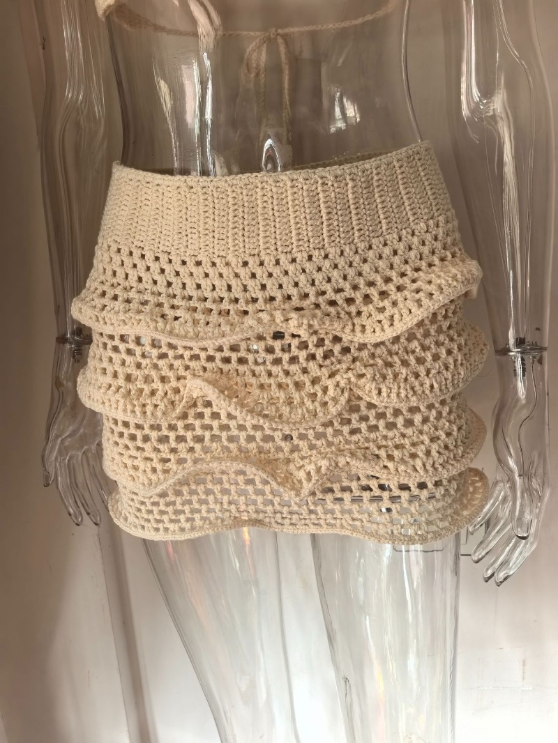 Set 2 potong rajutan tangan wa - Cami Top Lace ulasan dan harga