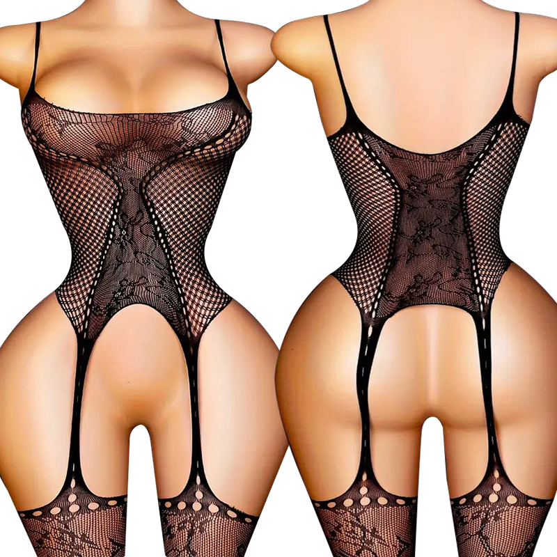 Set Lingerie Erotis Seksi untu - Bodystocking Fishnet ulasan dan harga