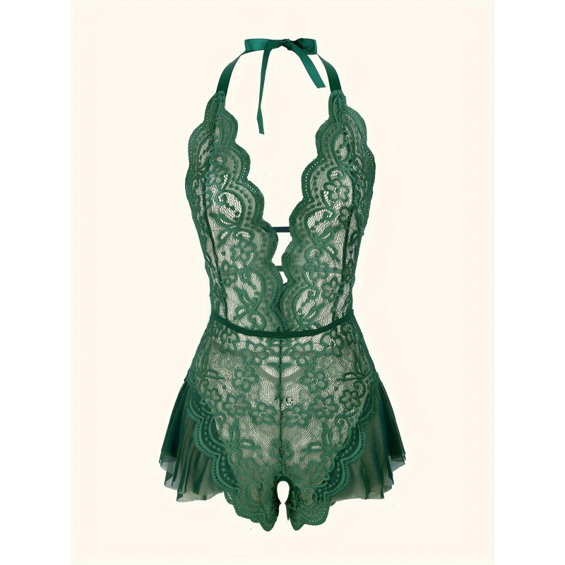 Teddy Berbahan Jaring Renda Me - Lace Teddy Lingerie ulasan dan harga
