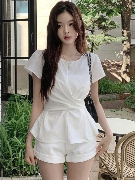 Sweter Gaya Korea Kemeja Kecil - Corset Waist Cinch ulasan dan harga