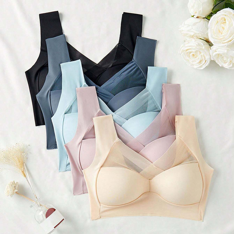 5 Buah Bra Olahraga Wanita Bra - Bralette Wireless Soft ulasan dan harga