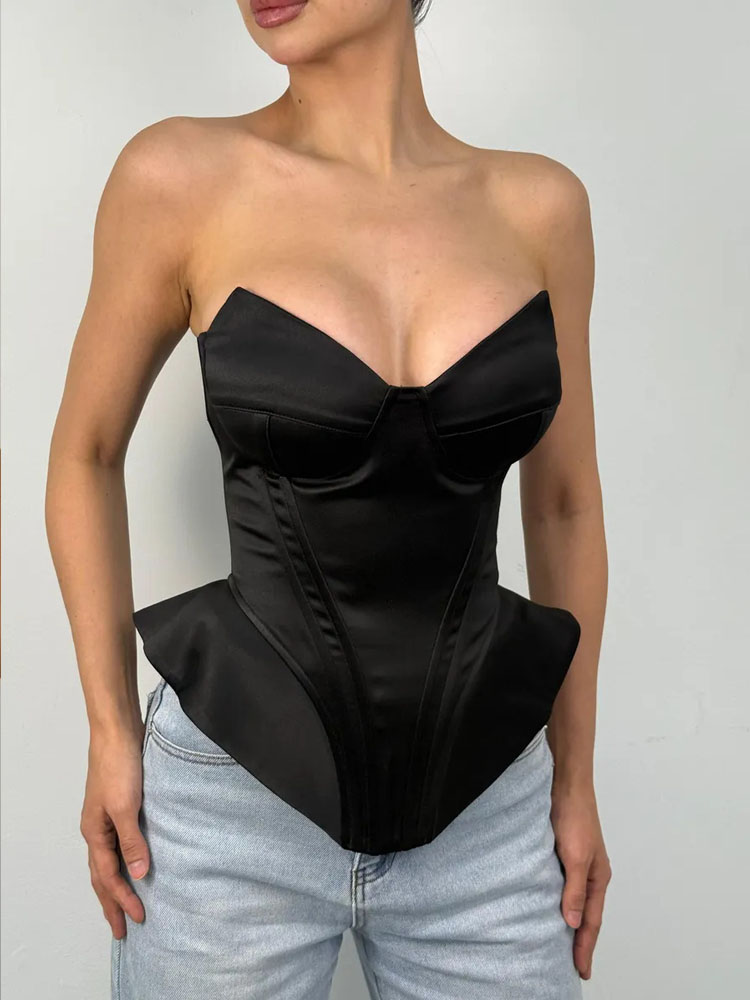 BKQU Korset Tanpa Tali Motif T - Corset Waist Cinch ulasan dan harga