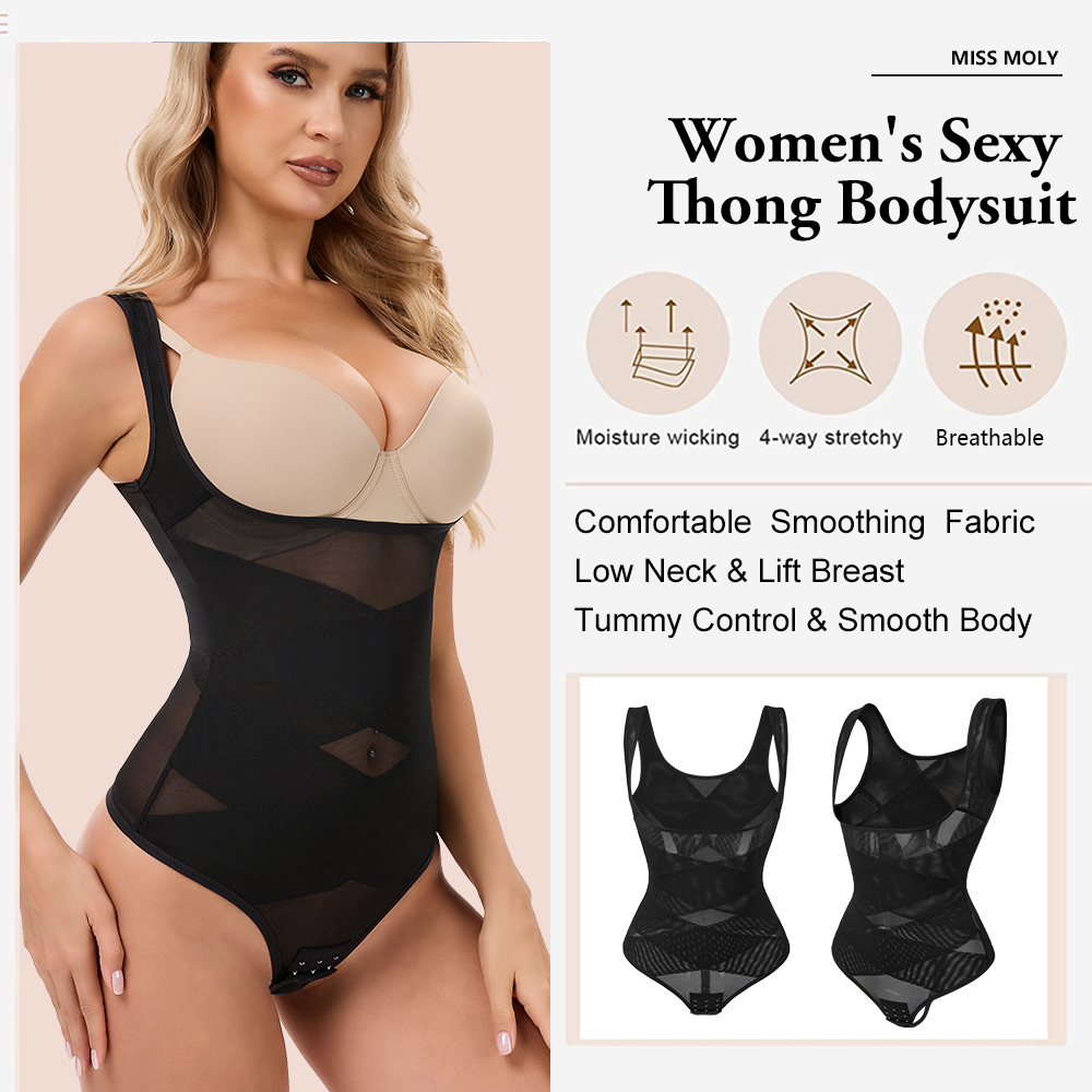 Thong Jaring Bodysuit Korset W - Shapewear Bodysuit Firm ulasan dan harga